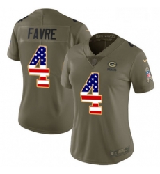 Womens Nike Green Bay Packers 4 Brett Favre Limited OliveUSA Flag 2017 Salute to Service NFL Jersey Womens Nike Green Bay Packers 4 Brett Favre Limited OliveUSA Flag 2017 Salute to Service NFL Jersey