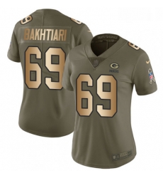 Womens Nike Green Bay Packers 69 David Bakhtiari Limited OliveGold 2017 Salute to Service NFL Jersey Womens Nike Green Bay Packers 69 David Bakhtiari Limited OliveGold 2017 Salute to Service NFL Jersey