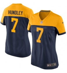 Womens Nike Packers #7 Brett Hundley Limited Navy Blue Alternate NFL Jersey Womens Nike Packers #7 Brett Hundley Limited Navy Blue Alternate NFL Jersey