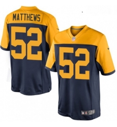 Youth Nike Green Bay Packers 52 Clay Matthews Limited Navy Blue Alternate NFL Jersey Youth Nike Green Bay Packers 52 Clay Matthews Limited Navy Blue Alternate NFL Jersey