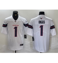 Men Houston Texans 1 Stefon Diggs White Vapor Untouchable Stitched Football Jersey Men Houston Texans 1 Stefon Diggs White Vapor Untouchable Stitched Football Jersey
