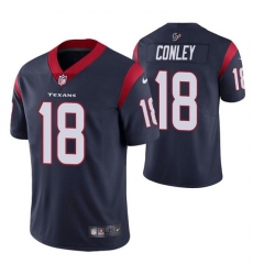 Men Houston Texans 18 Chris Conley Navy Vapor Untouchable Limited Stitched Jersey Men Houston Texans 18 Chris Conley Navy Vapor Untouchable Limited Stitched Jersey