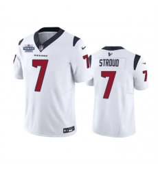 Men Houston Texans 7 C J Stroud White 2023 F U S E With Prem1ere Patch Vapor Untouchable Limited Stitched Football Jersey Men Houston Texans 7 C J Stroud White 2023 F U S E With Prem1ere Patch Vapor Untouchable Limited Stitched Football Jersey