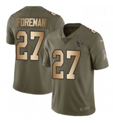 Men Nike Houston Texans 27 DOnta Foreman Limited OliveGold 2017 Salute to Service NFL Jersey Men Nike Houston Texans 27 DOnta Foreman Limited OliveGold 2017 Salute to Service NFL Jersey