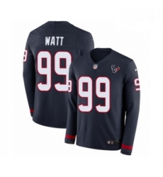 Men Nike Houston Texans 99 JJ Watt Limited Navy Blue Therma Long Sleeve NFL Jersey Men Nike Houston Texans 99 JJ Watt Limited Navy Blue Therma Long Sleeve NFL Jersey