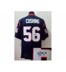 Nike Houston Texans 56 Brian Cushing blue Elite signature NFL Jersey Nike Houston Texans 56 Brian Cushing blue Elite signature NFL Jersey