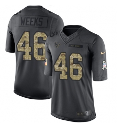 Nike Texans #46 Jon Weeks Black Mens Stitched NFL Limited 2016 Salute to Service Jersey Nike Texans #46 Jon Weeks Black Mens Stitched NFL Limited 2016 Salute to Service Jersey