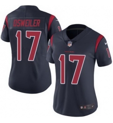Nike Texans #17 Brock Osweiler Navy Blue Womens Stitched NFL Limited Rush Jersey Nike Texans #17 Brock Osweiler Navy Blue Womens Stitched NFL Limited Rush Jersey