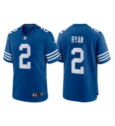Men Indianapolis Colts 2 Matt Ryan Blue Stitched Football jersey Men Indianapolis Colts 2 Matt Ryan Blue Stitched Football jersey
