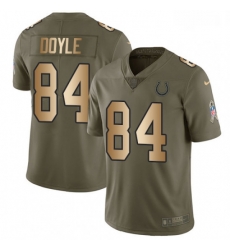 Men Nike Indianapolis Colts 84 Jack Doyle Limited OliveGold 2017 Salute to Service NFL Jersey Men Nike Indianapolis Colts 84 Jack Doyle Limited OliveGold 2017 Salute to Service NFL Jersey