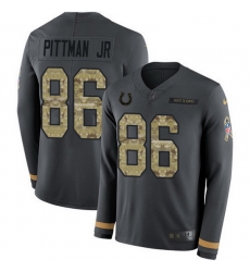 Nike Colts 86 Michael Pittman Jr Anthracite Salute to Service Men Stitched NFL Limited Therma Long Sleeve Jersey Nike Colts 86 Michael Pittman Jr Anthracite Salute to Service Men Stitched NFL Limited Therma Long Sleeve Jersey