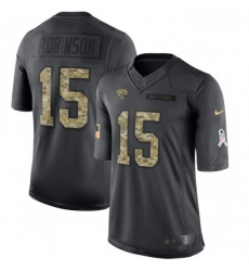 Men Nike Jacksonville Jaguars 15 Allen Robinson Limited Black 2016 Salute to Service NFL Jersey Men Nike Jacksonville Jaguars 15 Allen Robinson Limited Black 2016 Salute to Service NFL Jersey