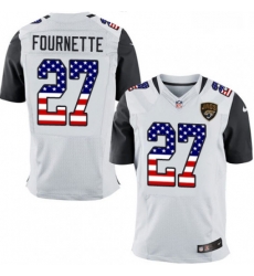 Men Nike Jacksonville Jaguars 27 Leonard Fournette Elite White Road USA Flag Fashion NFL Jersey Men Nike Jacksonville Jaguars 27 Leonard Fournette Elite White Road USA Flag Fashion NFL Jersey