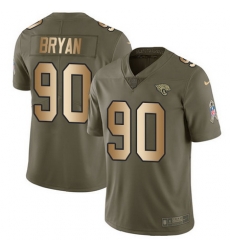 Nike Jaguars #90 Taven Bryan Olive Gold Mens Stitched NFL Limited 2017 Salute To Service Jersey Nike Jaguars #90 Taven Bryan Olive Gold Mens Stitched NFL Limited 2017 Salute To Service Jersey