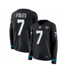 Womens Jacksonville Jaguars 7 Nick Foles Limited Black Therma Long Sleeve Football Jersey Womens Jacksonville Jaguars 7 Nick Foles Limited Black Therma Long Sleeve Football Jersey