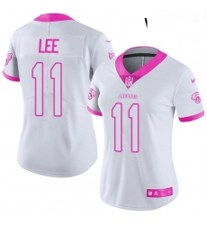 Womens Nike Jacksonville Jaguars 11 Marqise Lee Limited WhitePink Rush Fashion NFL Jersey Womens Nike Jacksonville Jaguars 11 Marqise Lee Limited WhitePink Rush Fashion NFL Jersey