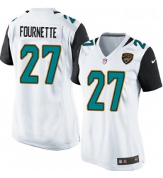 Womens Nike Jacksonville Jaguars 27 Leonard Fournette Game White NFL Jersey Womens Nike Jacksonville Jaguars 27 Leonard Fournette Game White NFL Jersey