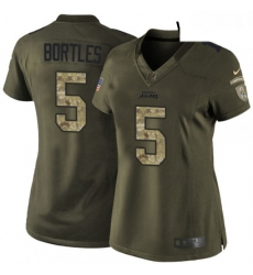 Womens Nike Jacksonville Jaguars 5 Blake Bortles Elite Green Salute to Service NFL Jersey Womens Nike Jacksonville Jaguars 5 Blake Bortles Elite Green Salute to Service NFL Jersey
