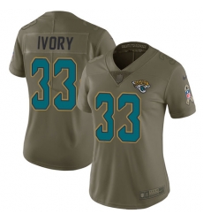 Womens Nike Jaguars #33 Chris Ivory Olive Stitched NFL Limited 2017 Salute to Service Jersey Womens Nike Jaguars #33 Chris Ivory Olive Stitched NFL Limited 2017 Salute to Service Jersey