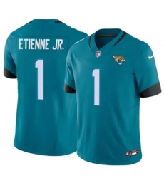 Youth Jacksonville Jaguars 1 Travis Etienne JR Teal 2024 F U S E Prowler Throwback Vapor Limited Stitched Football Jersey Youth Jacksonville Jaguars 1 Travis Etienne JR Teal 2024 F U S E Prowler Throwback Vapor Limited Stitched Football Jersey