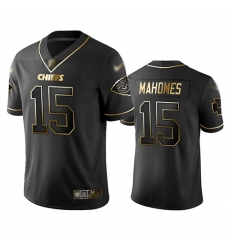 Chiefs 15 Patrick Mahomes Black Men Stitched Football Limited Golden Edition Jersey Chiefs 15 Patrick Mahomes Black Men Stitched Football Limited Golden Edition Jersey