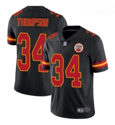 Chiefs 34 Darwin Thompson Black Men Stitched Football Limited Rush Jersey Chiefs 34 Darwin Thompson Black Men Stitched Football Limited Rush Jersey