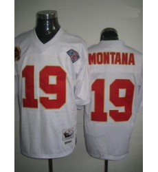 Kansas City Chiefs 19 Joe Montana throwback white Kansas City Chiefs 19 Joe Montana throwback white