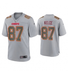 Men Kansas City Chiefs 87 Travis KelceGrey Atmosphere Fashion Stitched Game Jersey Men Kansas City Chiefs 87 Travis KelceGrey Atmosphere Fashion Stitched Game Jersey