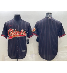 Men Kansas City Chiefs Blank Black With Patch Cool Base Stitched Baseball Jersey Men Kansas City Chiefs Blank Black With Patch Cool Base Stitched Baseball Jersey