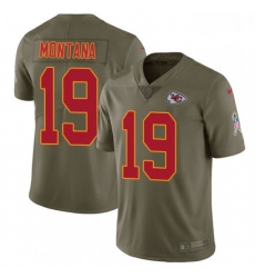 Men Nike Kansas City Chiefs 19 Joe Montana Limited Olive 2017 Salute to Service NFL Jersey Men Nike Kansas City Chiefs 19 Joe Montana Limited Olive 2017 Salute to Service NFL Jersey