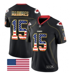 Nike Chiefs #15 Patrick Mahomes Black Men Stitched NFL Limited Rush USA Flag Jersey Nike Chiefs #15 Patrick Mahomes Black Men Stitched NFL Limited Rush USA Flag Jersey