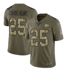 Nike Chiefs 25 Clyde Edwards Helaire Olive Camo Men Stitched NFL Limited 2017 Salute To Service Jersey Nike Chiefs 25 Clyde Edwards Helaire Olive Camo Men Stitched NFL Limited 2017 Salute To Service Jersey
