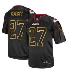 Nike Chiefs #27 Kareem Hunt Lights Out Black Mens Stitched NFL Elite Jersey Nike Chiefs #27 Kareem Hunt Lights Out Black Mens Stitched NFL Elite Jersey
