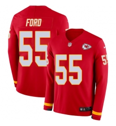 Nike Chiefs #55 Dee Ford Red Team Color Men Stitched NFL Limited Therma Long Sleeve Jersey Nike Chiefs #55 Dee Ford Red Team Color Men Stitched NFL Limited Therma Long Sleeve Jersey