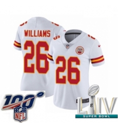 2020 Super Bowl LIV Women Nike Kansas City Chiefs #26 Damien Williams White Vapor Untouchable Limited Player NFL Jersey 2020 Super Bowl LIV Women Nike Kansas City Chiefs #26 Damien Williams White Vapor Untouchable Limited Player NFL Jersey