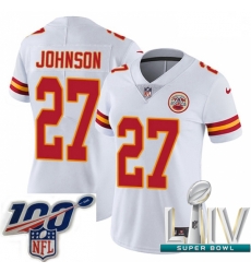 2020 Super Bowl LIV Women Nike Kansas City Chiefs #27 Larry Johnson White Vapor Untouchable Limited Player NFL Jersey 2020 Super Bowl LIV Women Nike Kansas City Chiefs #27 Larry Johnson White Vapor Untouchable Limited Player NFL Jersey