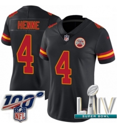 2020 Super Bowl LIV Women Nike Kansas City Chiefs #4 Chad Henne Limited Black Rush Vapor Untouchable NFL Jersey 2020 Super Bowl LIV Women Nike Kansas City Chiefs #4 Chad Henne Limited Black Rush Vapor Untouchable NFL Jersey