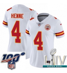 2020 Super Bowl LIV Women Nike Kansas City Chiefs #4 Chad Henne White Vapor Untouchable Limited Player NFL Jersey 2020 Super Bowl LIV Women Nike Kansas City Chiefs #4 Chad Henne White Vapor Untouchable Limited Player NFL Jersey