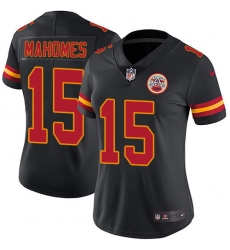 Nike Chiefs #15 Patrick Mahomes Black Womens Stitched NFL Limited Rush Jersey Nike Chiefs #15 Patrick Mahomes Black Womens Stitched NFL Limited Rush Jersey