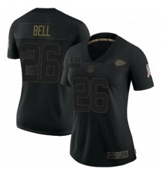 Women Kansas City Chiefs 26 Le'Veon Bell Black Camo Salute To Service Limited Jersey Women Kansas City Chiefs 26 Le'Veon Bell Black Camo Salute To Service Limited Jersey