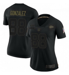 Women Kansas City Chiefs 88 Tony Gonzalez Black 2020 Salute To Service Limited Jersey Women Kansas City Chiefs 88 Tony Gonzalez Black 2020 Salute To Service Limited Jersey
