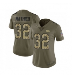 Womens Kansas City Chiefs 32 Tyrann Mathieu Limited Olive Camo 2017 Salute to Service Football Jersey Womens Kansas City Chiefs 32 Tyrann Mathieu Limited Olive Camo 2017 Salute to Service Football Jersey