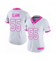 Womens Kansas City Chiefs 55 Frank Clark Limited White Pink Rush Fashion Football Jersey Womens Kansas City Chiefs 55 Frank Clark Limited White Pink Rush Fashion Football Jersey