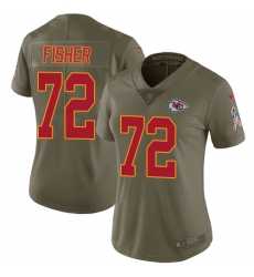 Womens Nike Chiefs #72 Eric Fisher Olive Stitched NFL Limited 2017 Salute to Service Jersey Womens Nike Chiefs #72 Eric Fisher Olive Stitched NFL Limited 2017 Salute to Service Jersey