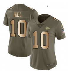 Womens Nike Kansas City Chiefs 10 Tyreek Hill Limited OliveGold 2017 Salute to Service NFL Jersey Womens Nike Kansas City Chiefs 10 Tyreek Hill Limited OliveGold 2017 Salute to Service NFL Jersey