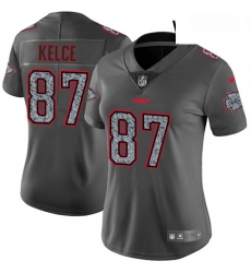 Womens Nike Kansas City Chiefs 87 Travis Kelce Gray Static Vapor Untouchable Limited NFL Jersey Womens Nike Kansas City Chiefs 87 Travis Kelce Gray Static Vapor Untouchable Limited NFL Jersey
