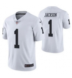 Men Las Vegas Raiders 1 DeSean Jackson White Vapor Limited Stitched Jersey Men Las Vegas Raiders 1 DeSean Jackson White Vapor Limited Stitched Jersey