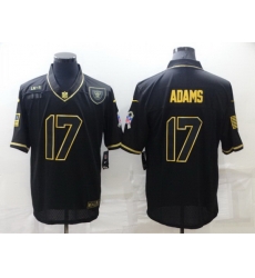 Men Las Vegas Raiders 17 Davante Adams Black Gold Salute To Service Limited Stitched jersey Men Las Vegas Raiders 17 Davante Adams Black Gold Salute To Service Limited Stitched jersey