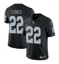Men Las Vegas Raiders 22 Eric Stokes Black 2025 Vapor Stitched Football Jersey