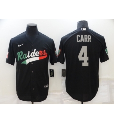Men Las Vegas Raiders 4 Derek Carr Black Mexico Stitched Jersey Men Las Vegas Raiders 4 Derek Carr Black Mexico Stitched Jersey